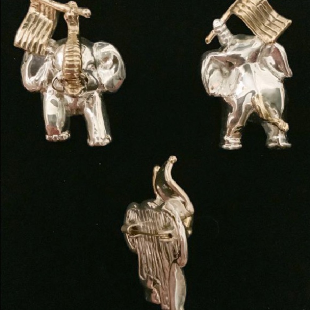 Vintage Sterling Silver Lucky Elephant Pendant